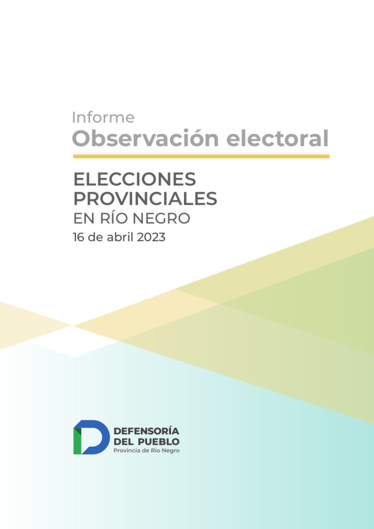 Acceder al informe del observatorio electoral de elecciones provinciales en Rio Negro 2023